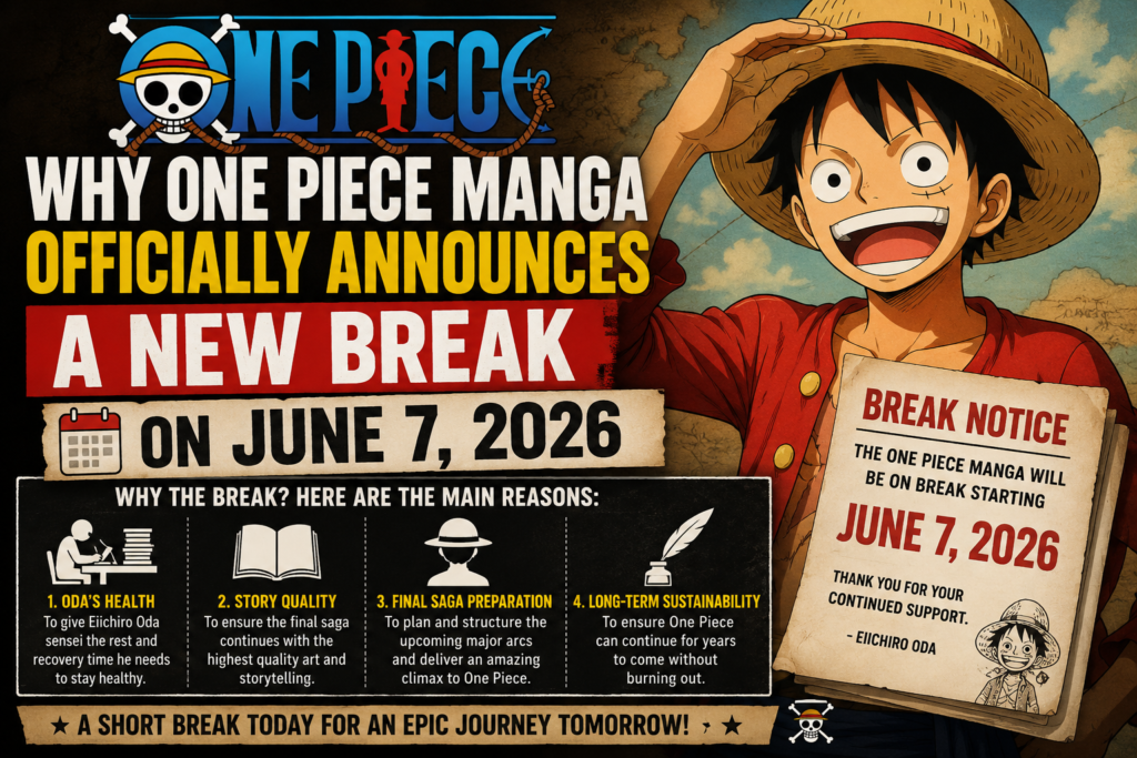 Why One Piece Manga Officially Announces a New Break on June 7, 2026