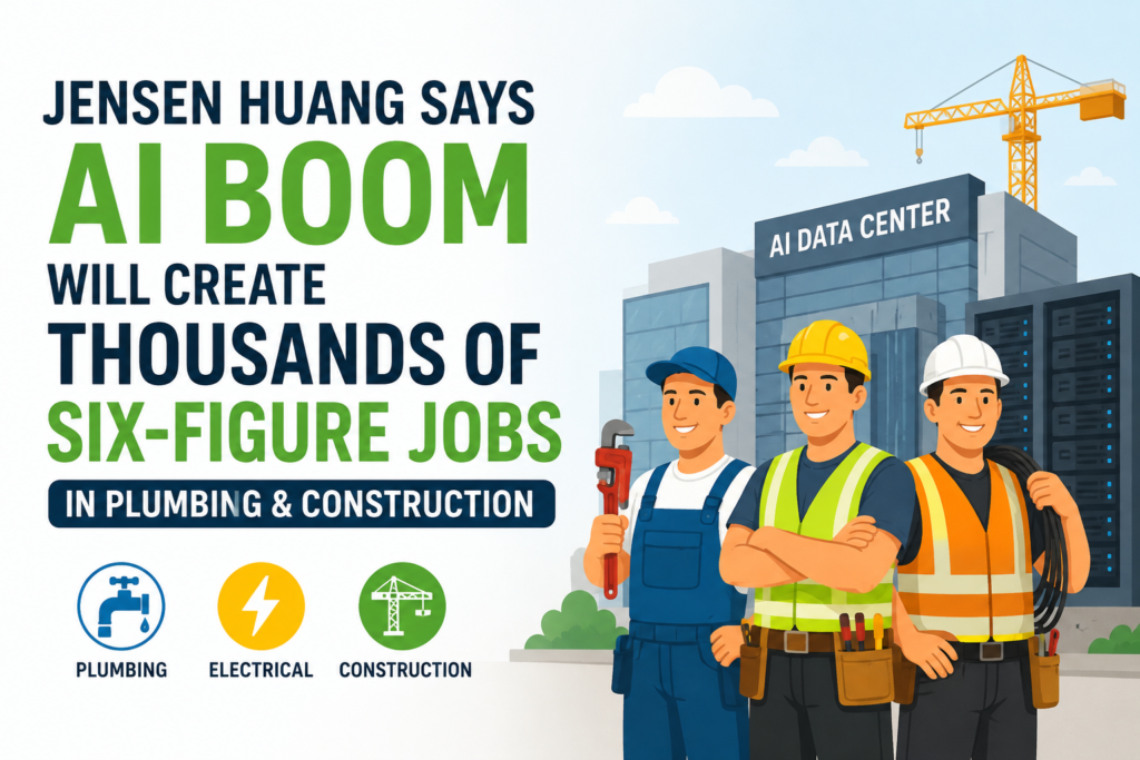 Jensen Huang Says AI Will Create Six-Figure Jobs